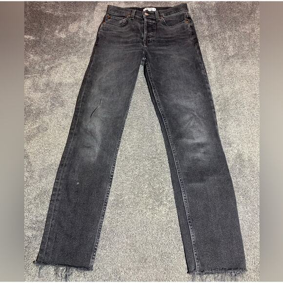 Re/Done Faded Coal Straight Leg Jeans ( 25 )‎